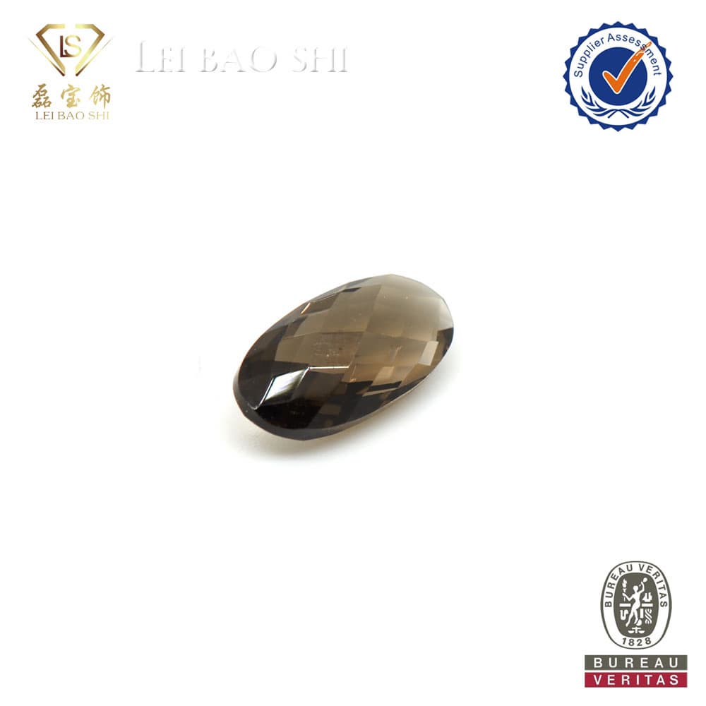 6 x 12 mm oval shape natural smoky quartz gemstone